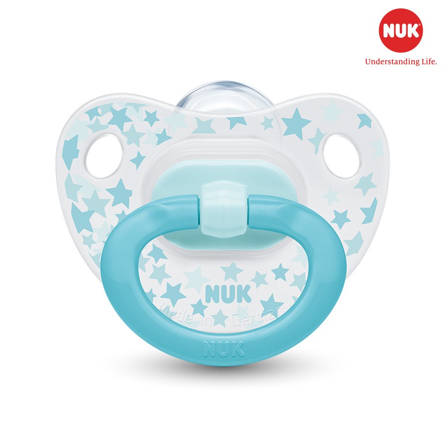 Ty Giả Nuk Happyday Silicone Cho Bé Sơ Sinh 0-6M 6-18M Chính Hãng