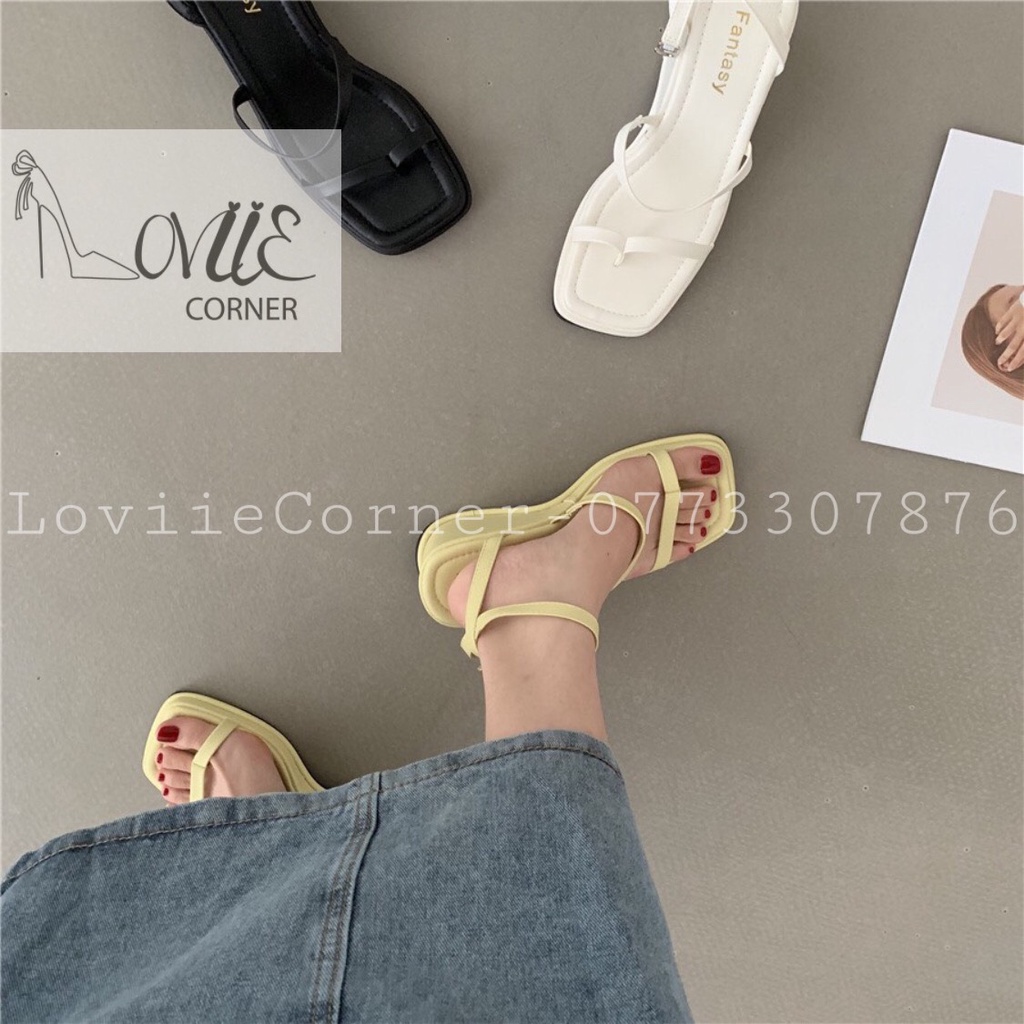 GIÀY ĐẾ XUỒNG LOVIIE CORNER - SANDAL XỎ NGÓN THỜI TRANG ĐẾ BÁNH MÌ 5 PHÂN S220202