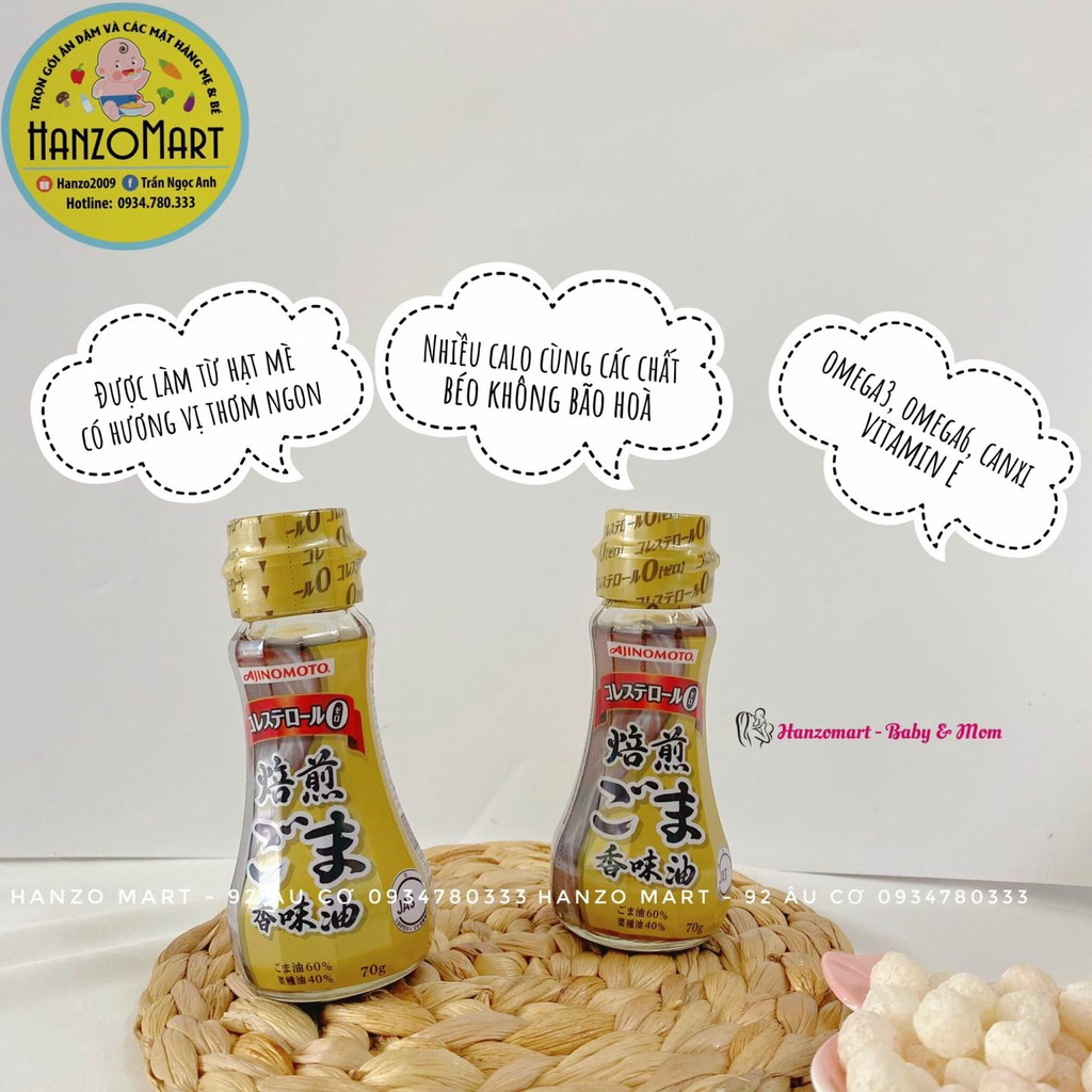 Dầu mè nguyên chất Ajnomoto Nhật Bản cho bé ăn dặm