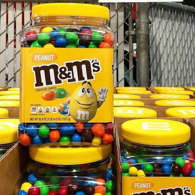 Socola M&amp;M không nhân , có nhân hộp 1.8kg