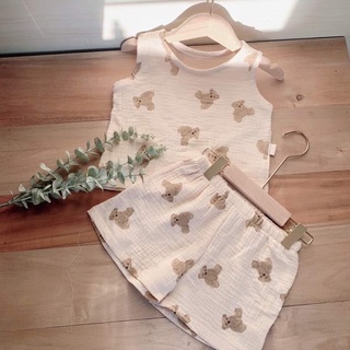 set bộ bé trai bé gái đũi mát