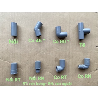 Phụ kiện pvc nhựa Bình Minh nối, co, tê phi 21