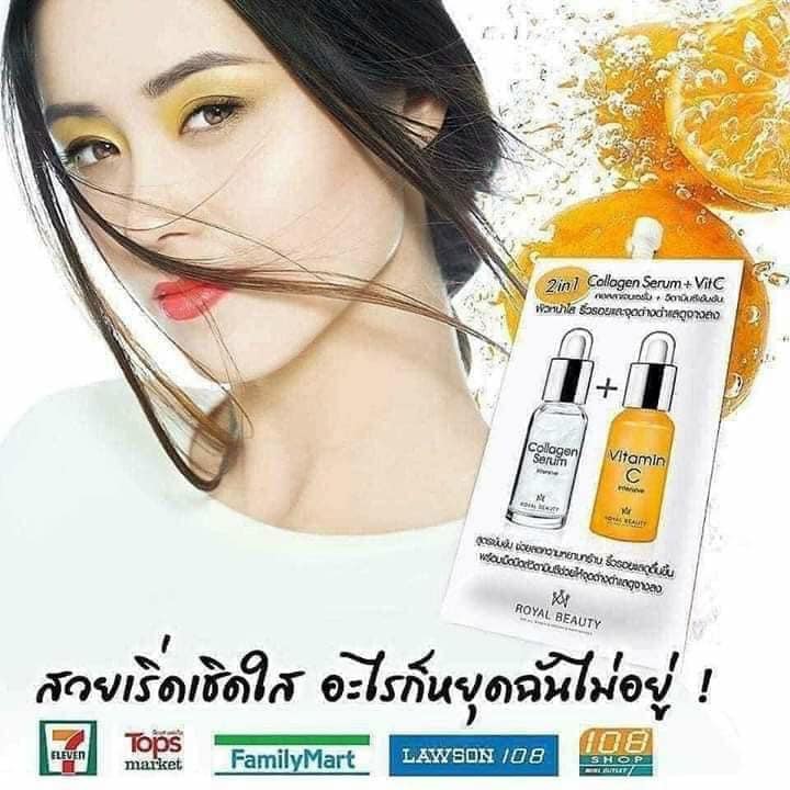 Serum Collagen + vit C - serum cung cấp collagen tái tạo da + làm sáng da 2in1