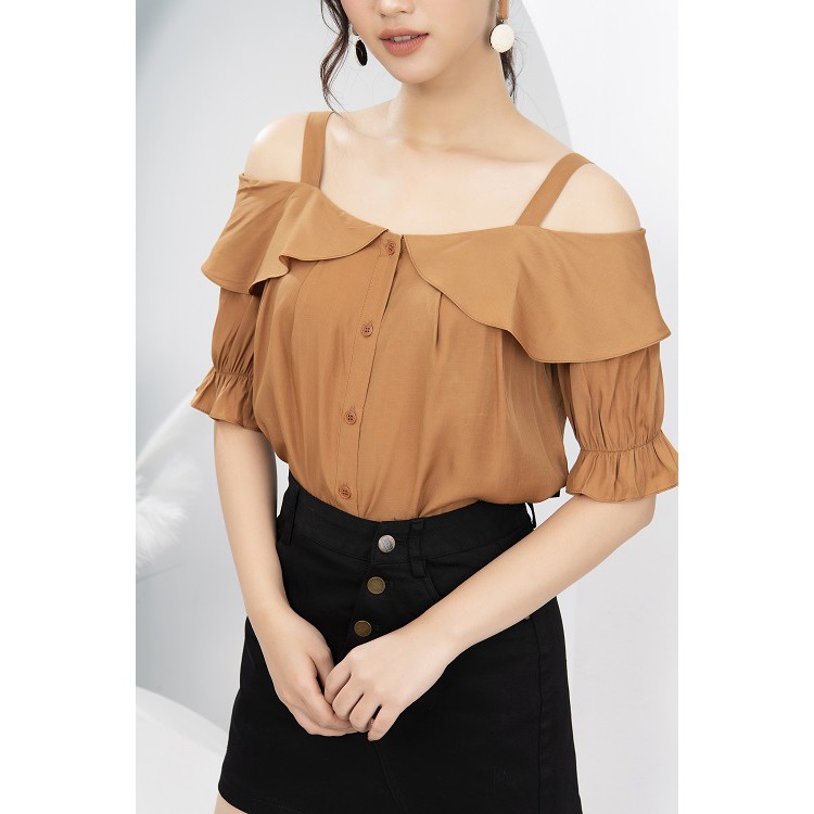 Áo Hai Dây Trễ Vai LUPERI Kiểu Dáng Trẻ Trung Thời Thượng Phù Hợp Đi Chơi Đi Dạo Phố LFSM1148