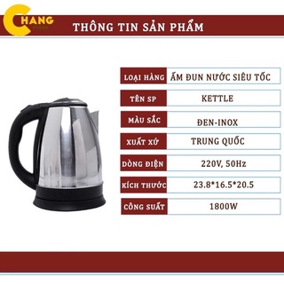 Ấm siêu tốc 1.8l electric kettle giá rẻ