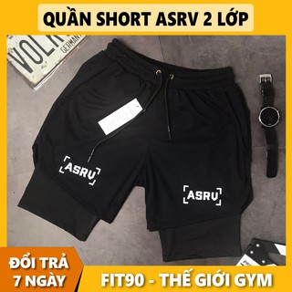 Quần tập gym 2 lớp, Quần short tập gym - Quần đùi thể thao nam 2020