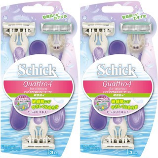 Set 3 dao cạo wax lông SCHICK QUATTRO 4 - KONNI39 SƠN HÒA