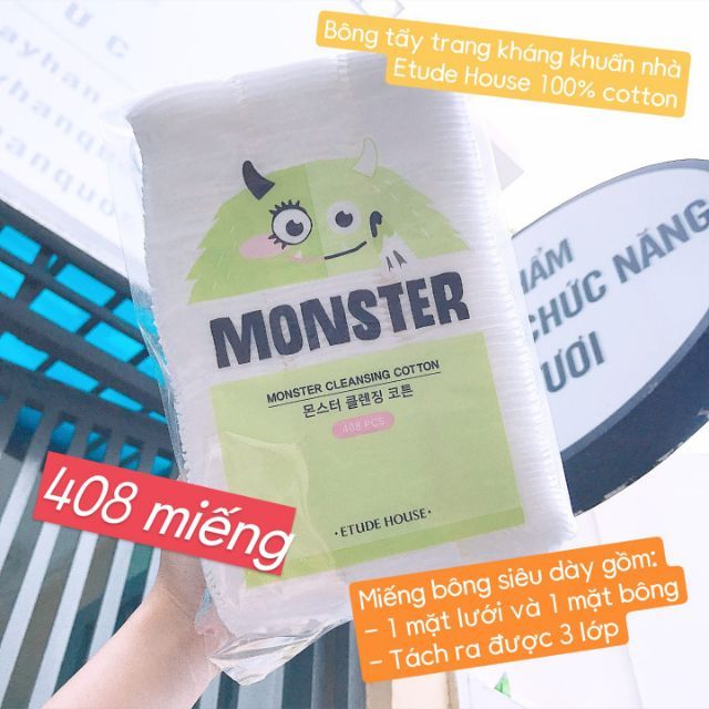 BÔNG TẨY TRANG Nhà ETUDE HOUSE Monster Cleansing Cotton