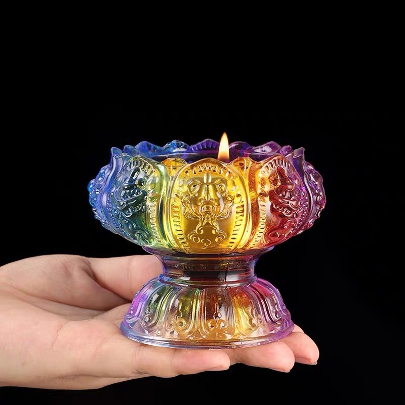 Đồ thờ cúng ly bát kiết tường, giá đỡ nến  8cm