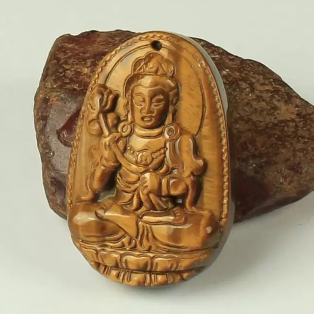 [Nhỏ] Mặt dây chuyền Phật Bản Mệnh Đại Thế Chí Bồ Tát 3.5cm x 2.2cm tuổi Ngọ tặng dây đeo free
