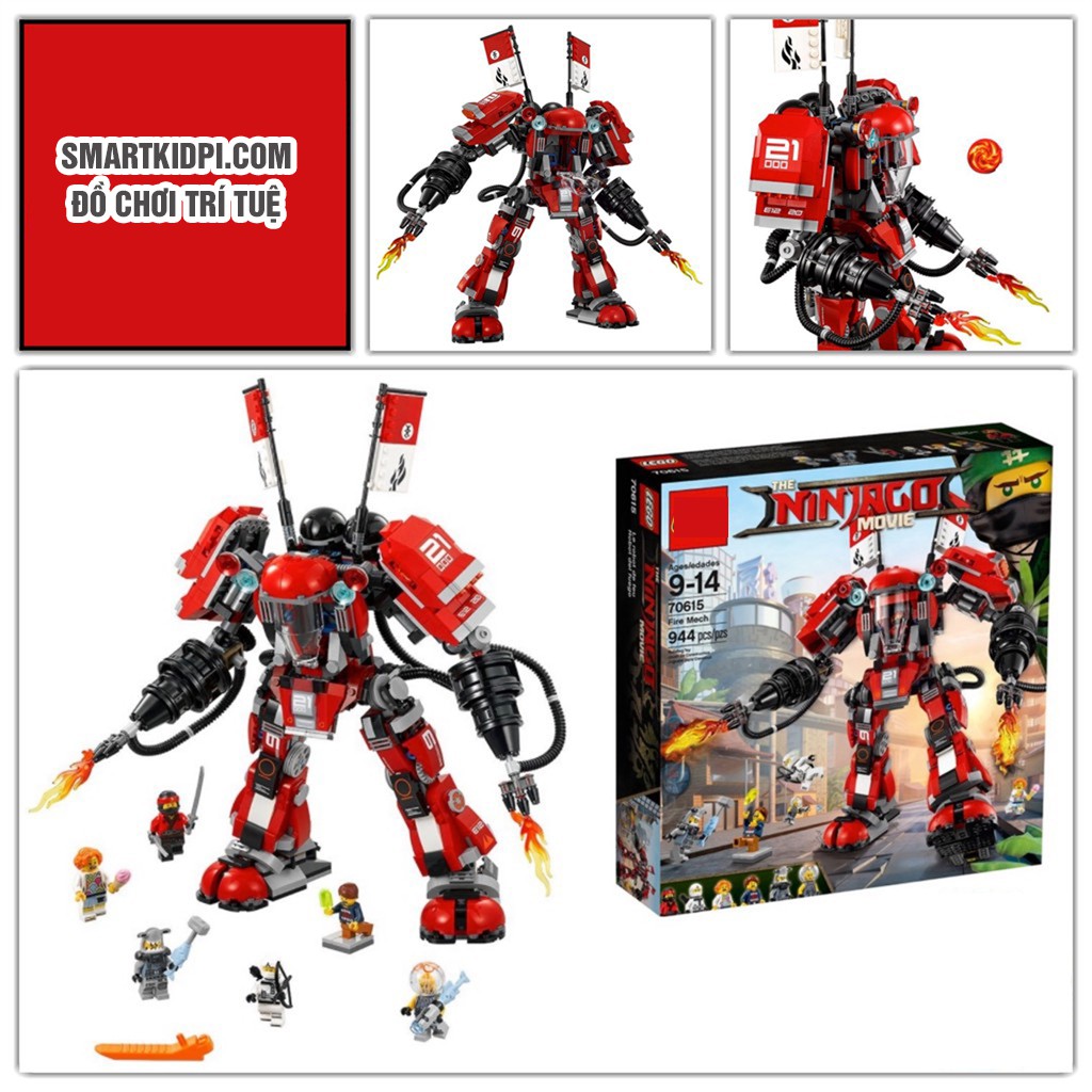 Đồ chơi Not LEGO Ninjago 70615 - Người Máy Samurai Lửa Khổng Lồ của Kai (Not LEGO Ninjago Fire Mech)