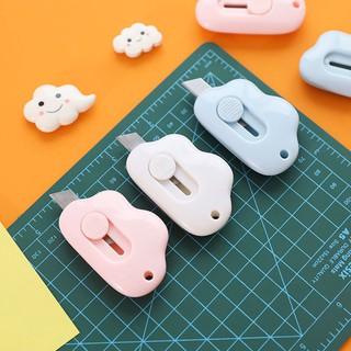 Dao rọc giấy mini đám mây 3 màu dễ thương