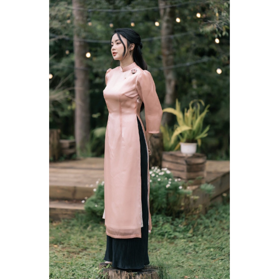 MINX - Áo Dài Organza Cát Tường