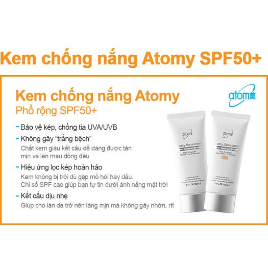 [CHÍNH HÃNG] Kem chống nắng Hàn Quốc Atomy Tone Be SPF 50+ PA +++