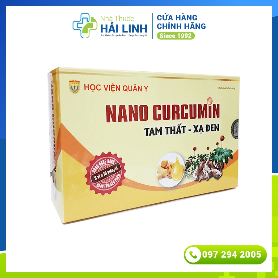 [CHÍNH HÃNG] NANO CURCUMIN TAM THẤT XẠ ĐEN – HỌC VIỆN QUÂN Y