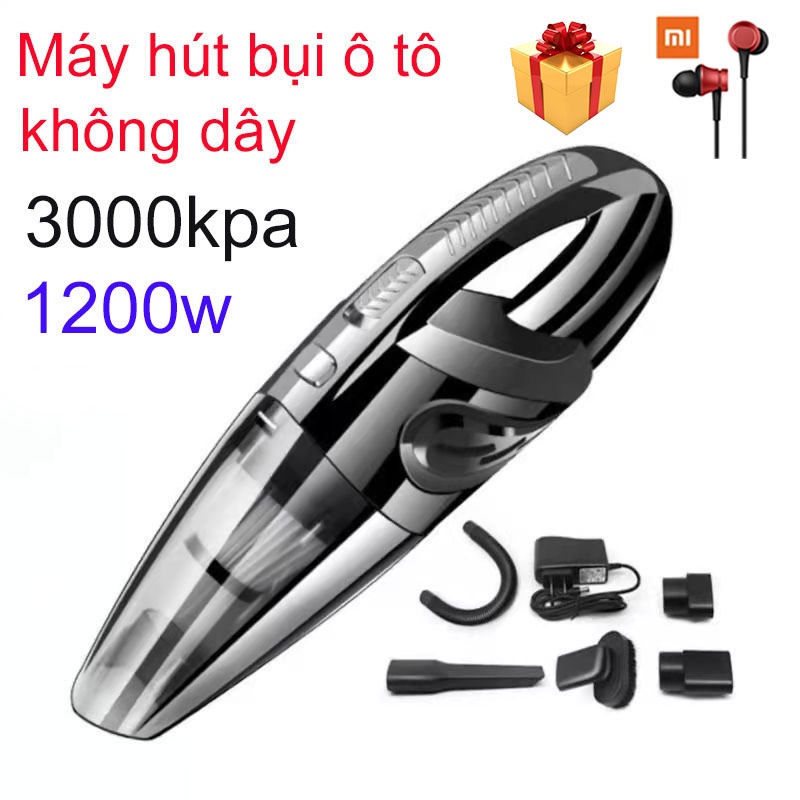 Máy Hút Bụi Ô Tô Mini, Máy Hút Bụi Cầm Tay Sạc Usb Hút Bụi Xe Hơi Công Xuất 120W Làm Sạch Mọi Loại Bụi Khi Khô Và Ướt