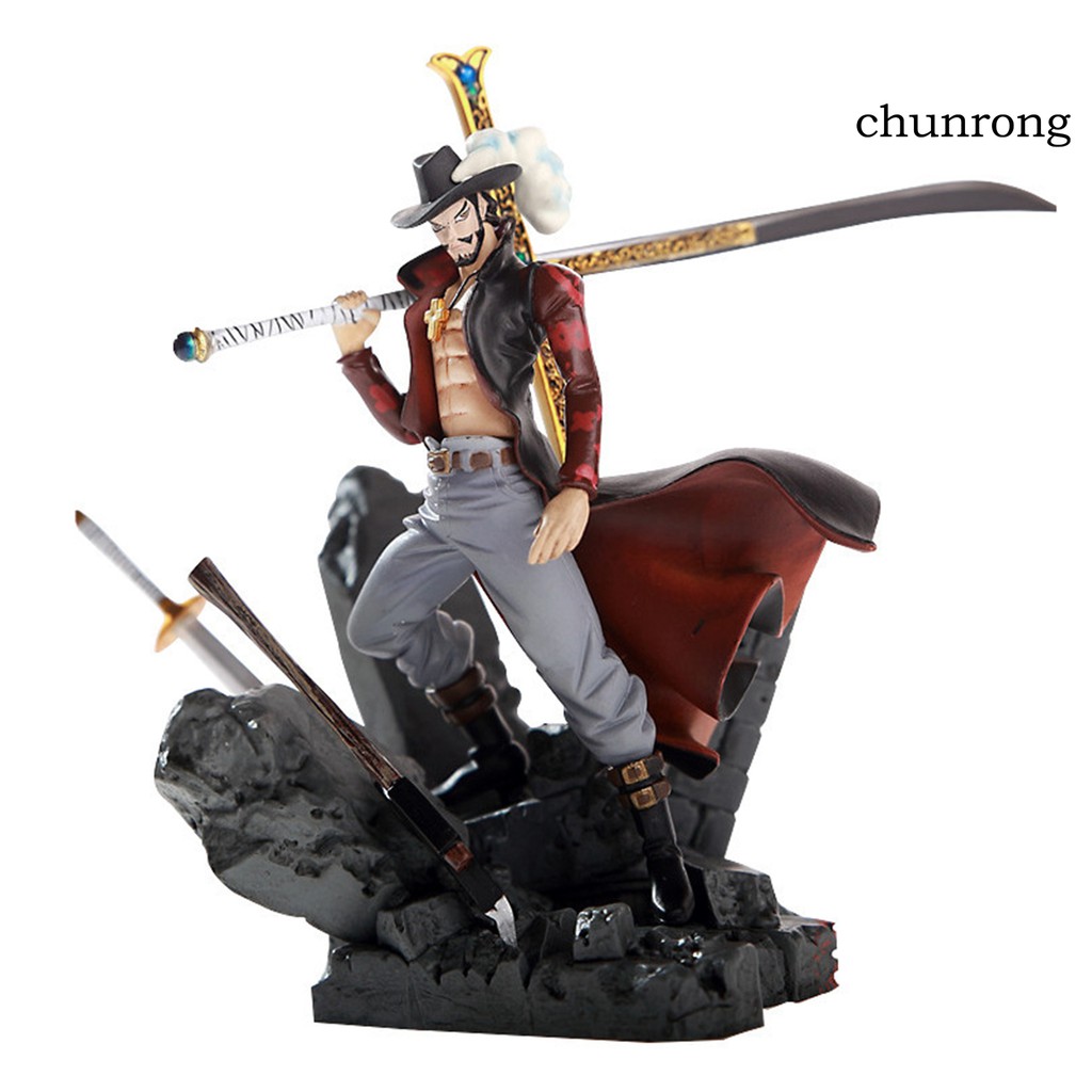 CR+Anime One Piece Hawk-Eye Dracule Mihawk Model Toys Ornaments Home Decoration