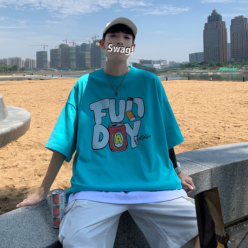 Áo Thun Nam Tay Ngắn Phong Cách hip hop Thời Trang