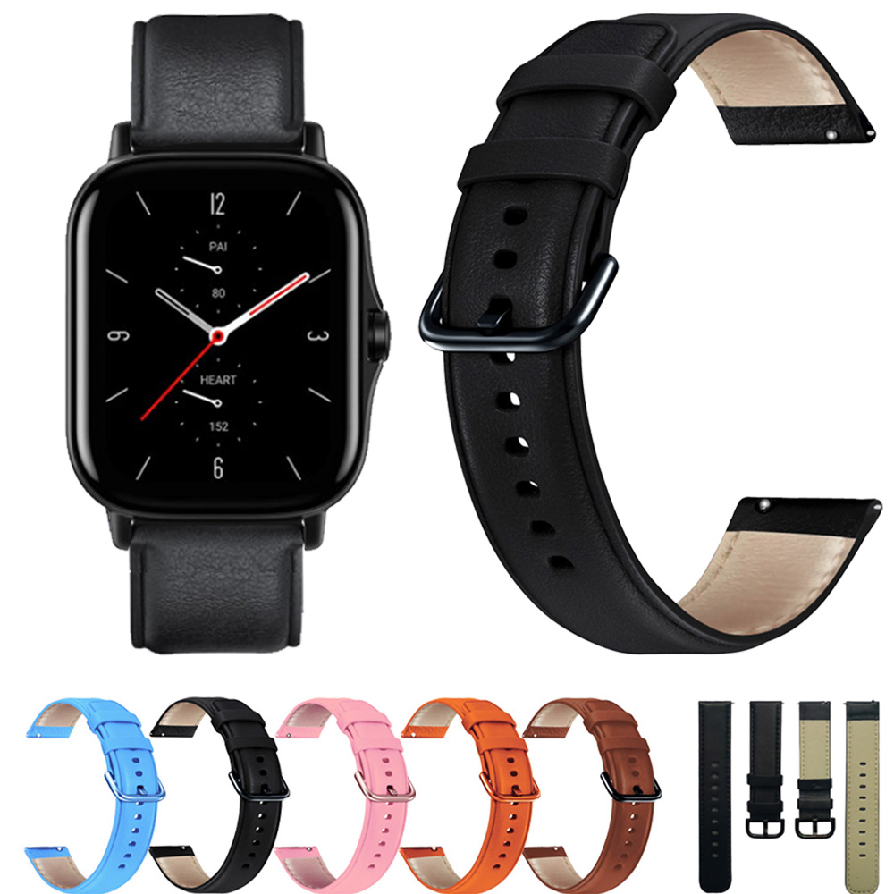 Dây Da Thay Thế Cho ĐồNg Hồ Đeo Tay Thông Minh Huami Amazfit Bip U Pro POP GTS 2 MINI 2E 20mm