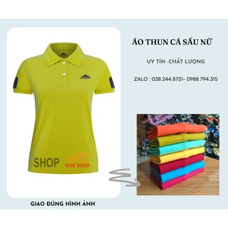 Áo thun cá sấu nữ màu xanh bơ