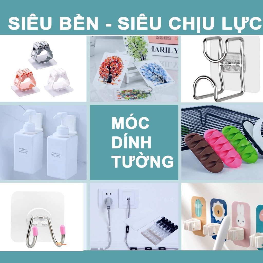 TẤT CẢ CÁC MẪU MÓC DÍNH TƯỜNG HOT HIT - Móc Dán Chịu Lực, Móc Dính Tường Siêu Dính, Treo Đồ Đa Năng Duashop