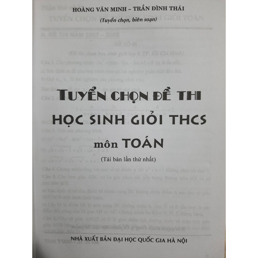 Sách - Tuyển chọn Đề thi học sinh giỏi trung học cơ sở môn Toán