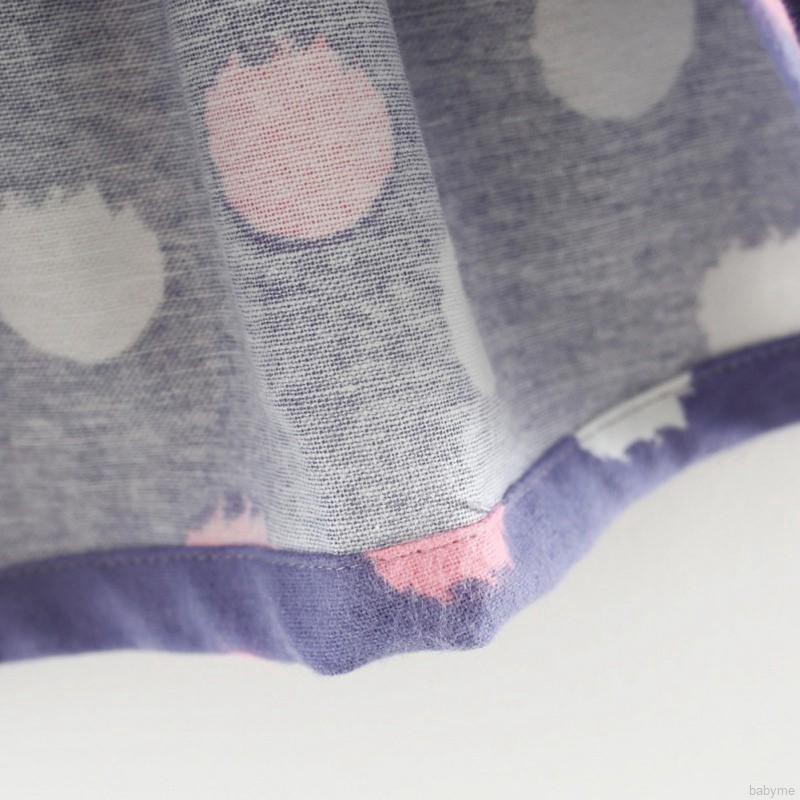 Đầm dài tay họa tiết chấm bi xinh xắn dành cho bé gái