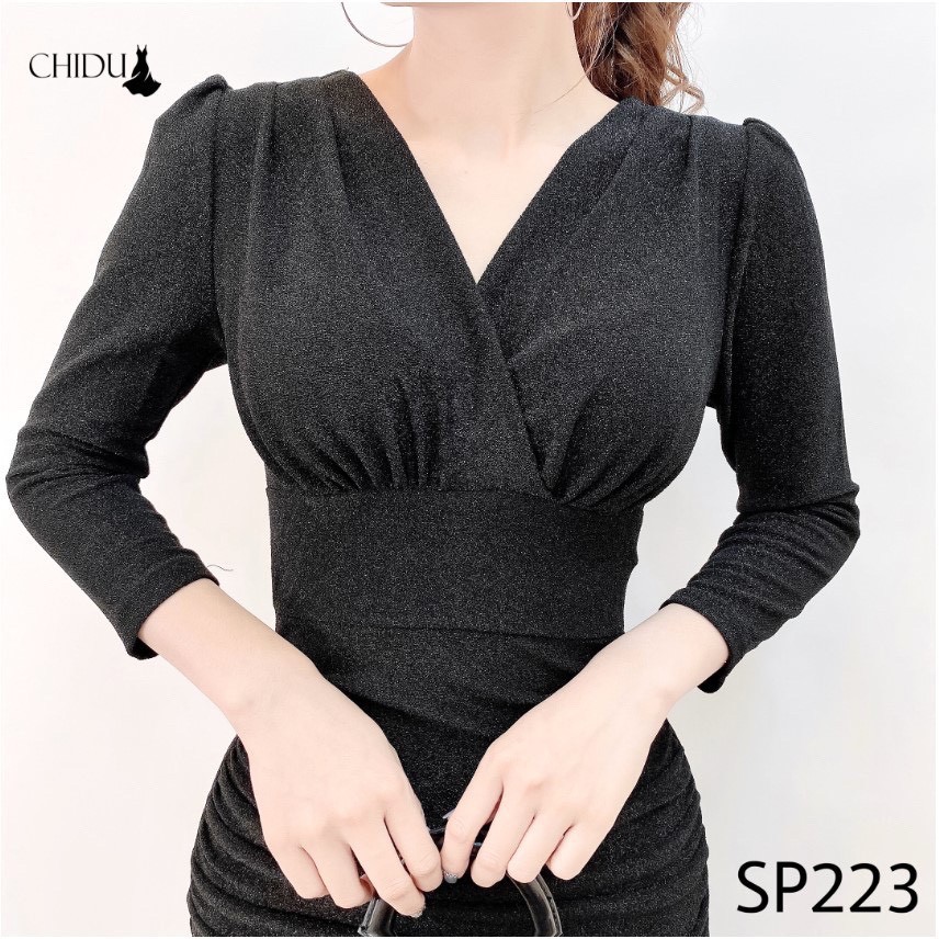 Váy Len Nhủ Nữ, Đầm Cổ Đắp Chéo Tay Dài Đuôi Cá 2 Lớp Vải Mềm Cực Êm Form Body Siêu Tôn Dáng. | BigBuy360 - bigbuy360.vn