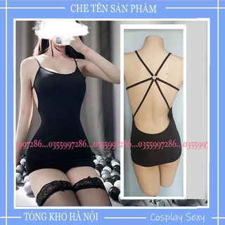 Váy Ngủ Body Thun Co Giãn Gợi Cảm - VB001- Đầm Ngủ Body Thun Hở Lưng Cách Điệu Ivyshop