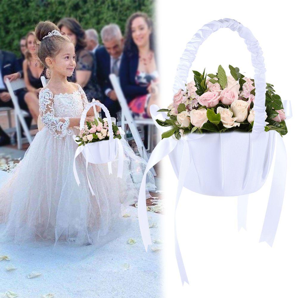 Giỏ Hoa Trang Trí Nhà Cửa / Tiệc Cưới Xinh Xắn|Dây Buộc Tóc Phối Ren Xinh Xắn Thời Trang