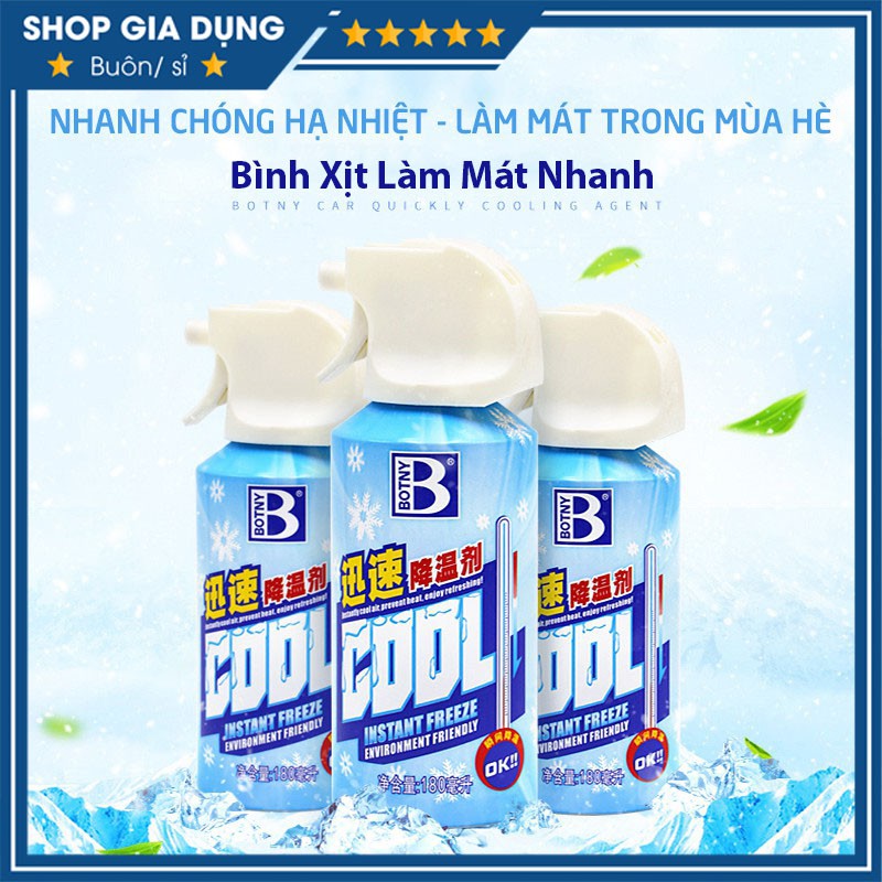 ❤️RẺ VÔ ĐỊCH❤️Bình Xịt Làm Lạnh Tức Thì Oto Xe Máy - Bình Xịt Làm Giảm Nhiệt Độ