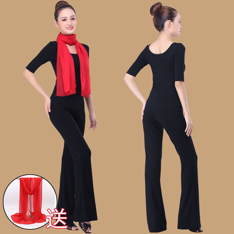 Gửi khăn lụa, tính khí, nghi thức cơ thể trang phục tập luyện khiêu vũ quần áo tập ở tay Yoga mặc quần ống loe