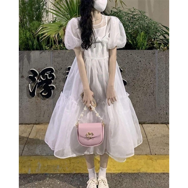 Váy tiểu thư nơ ngực TC12