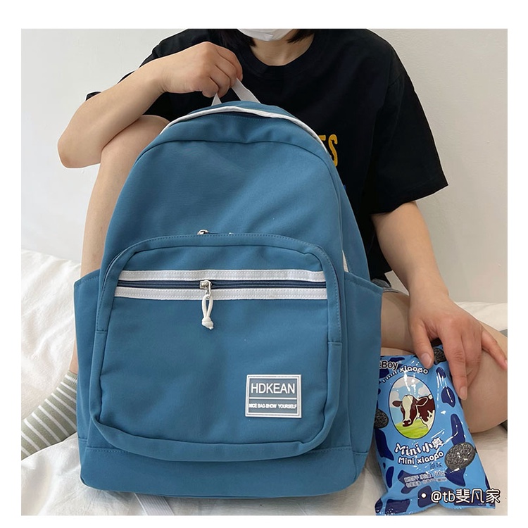 Balo đi học basic trơn đẹp giá rẻ thời trang ulzzang hàn quốc, cặp sách nữ cấp 2, cấp 3 B365