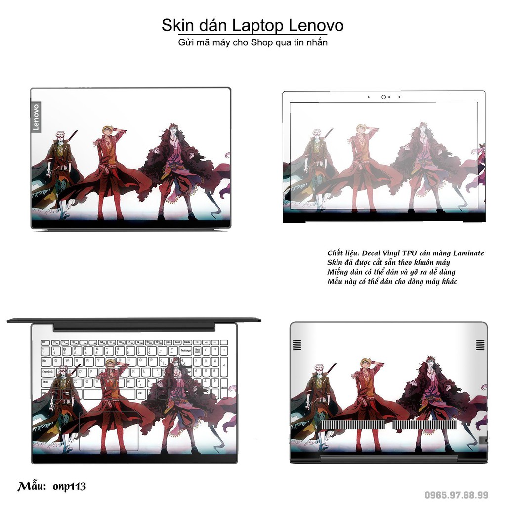 Skin dán Laptop Lenovo in hình One Piece _nhiều mẫu 12 (inbox mã máy cho Shop)