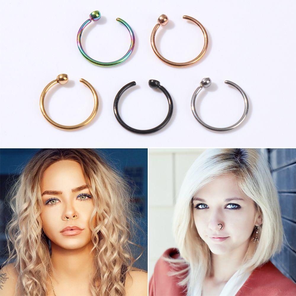 Bộ 2 Khuyên Mũi Dạng Kẹp Không Cần Khoan Lỗ Thời Trang