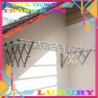 Giàn Phơi Quần Áo Thông Minh Inox Chống Rỉ Sét,Chịu Lực Cao  Inox Sáng Bóng Sang Trọng Thích Hợp Cho Căn Hộ, Chung Cư