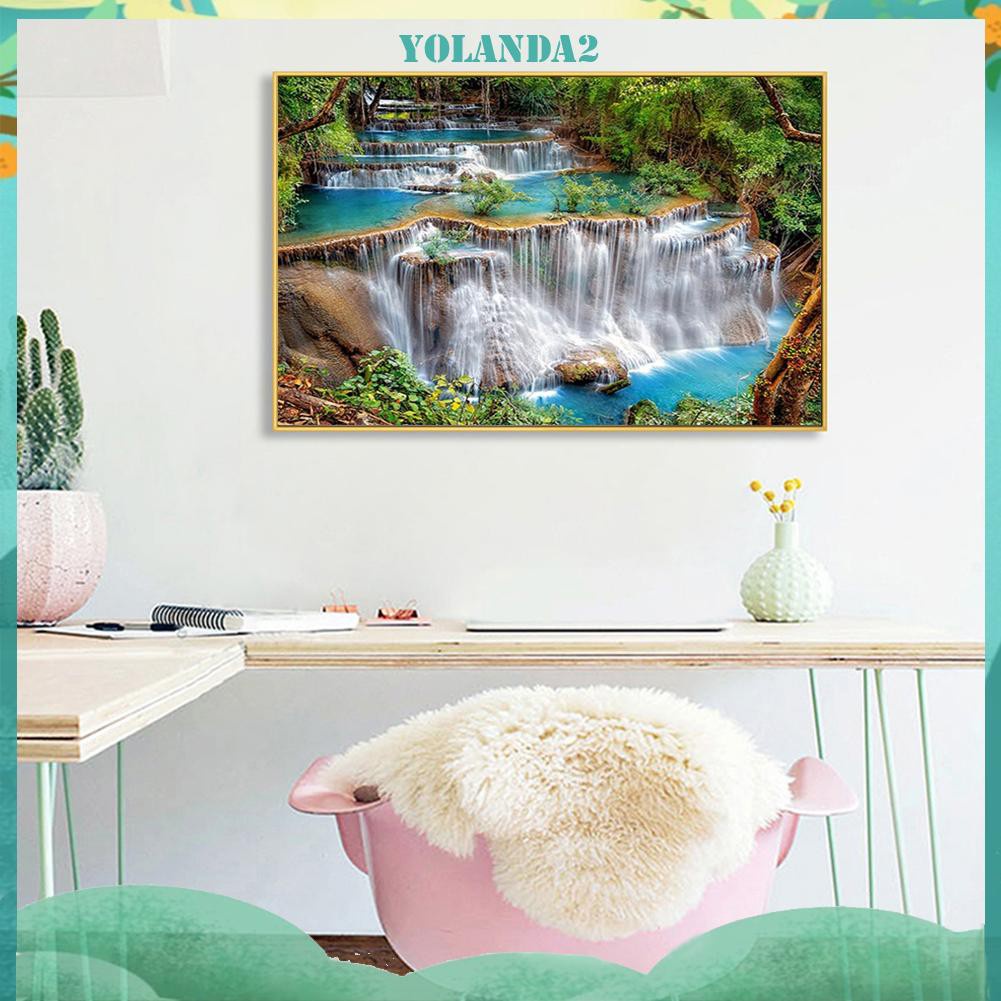 Tranh Đính Đá Kim Cương Toàn Bộ 5d Diy Hình Thác Nước