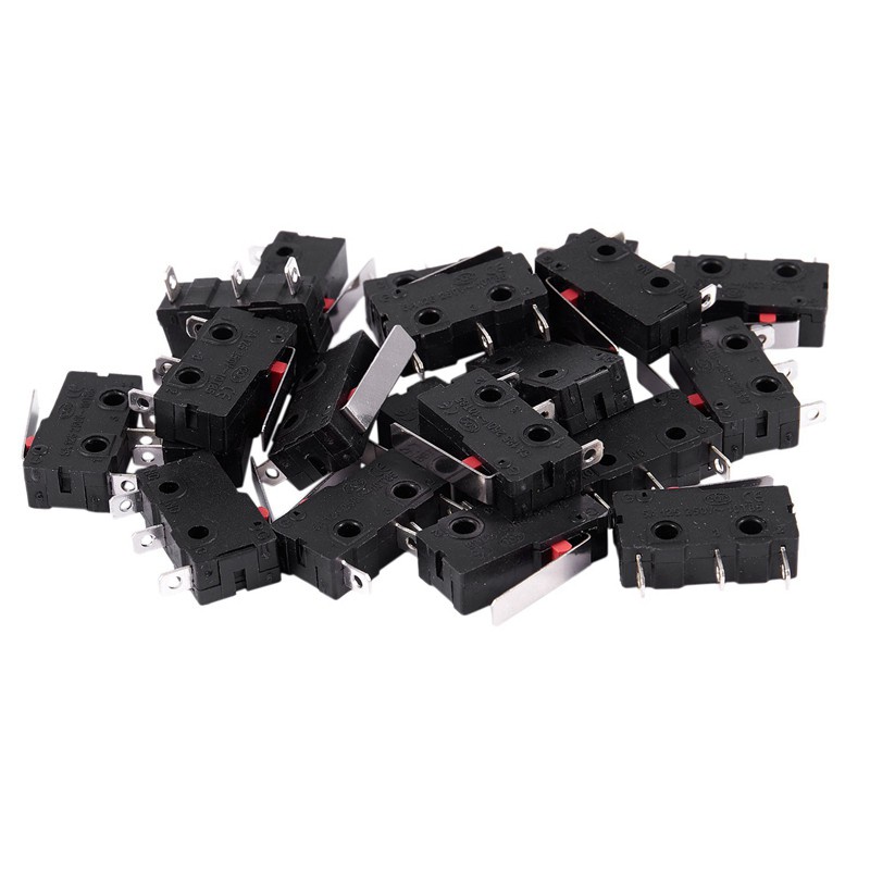 1x Waterproof Plastic Enclosure Case DIY Junction Box & 20Pcs AC 125V 250V 5A SPDT 3-Pin Momentary Micro-Limit Switch