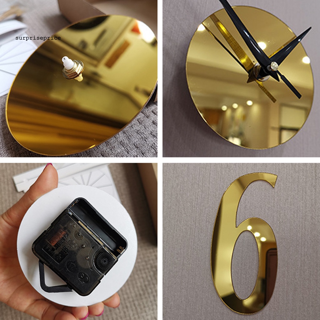 Sticker Dán Tường Hình Đồng Hồ Treo Tường Phong Cách Hiện Đại