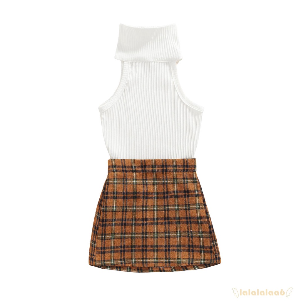 Set Áo Croptop Màu Trơn + Chân Váy Ngắn Sọc Ca Rô 2 Món Thời Trang Mùa Hè Cho Nữ