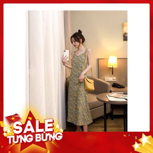 -HÀNG NHẬP KHẨU Váy 2 dây hoa nhí hàng quảng châu cao cấp kiểu xuông dài Liên hệ mua hàng 084.209.1989
