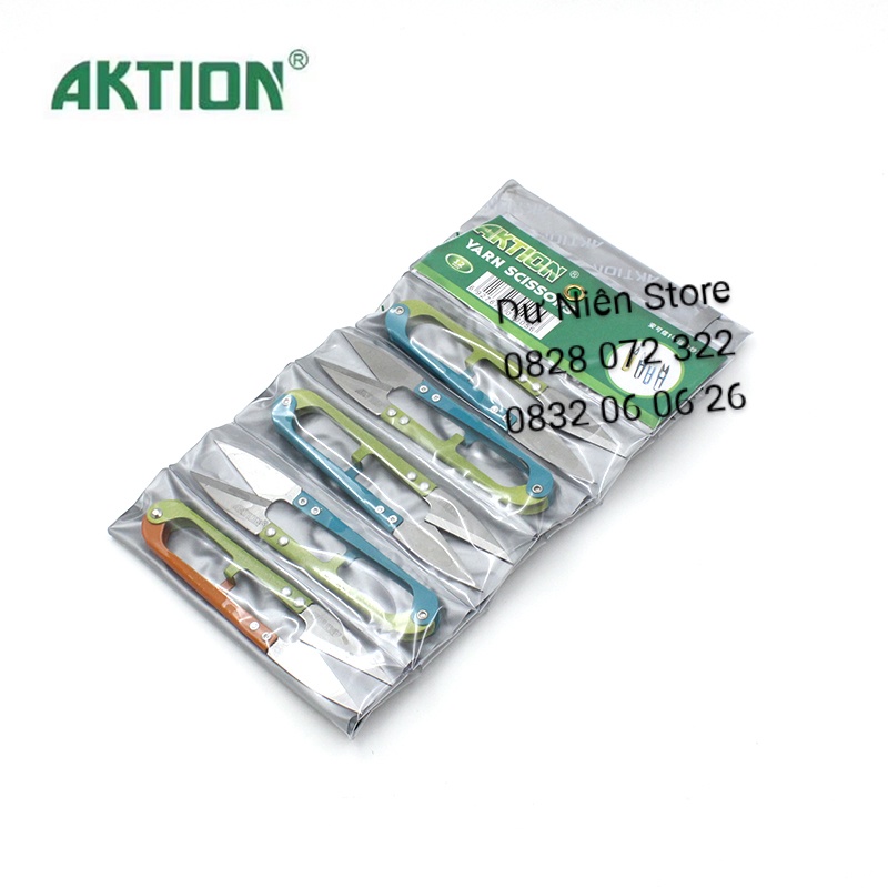 Combo 12 Cây Kéo Bấm Chỉ Hiệu AKTION Nhỏ &amp; Lớn.