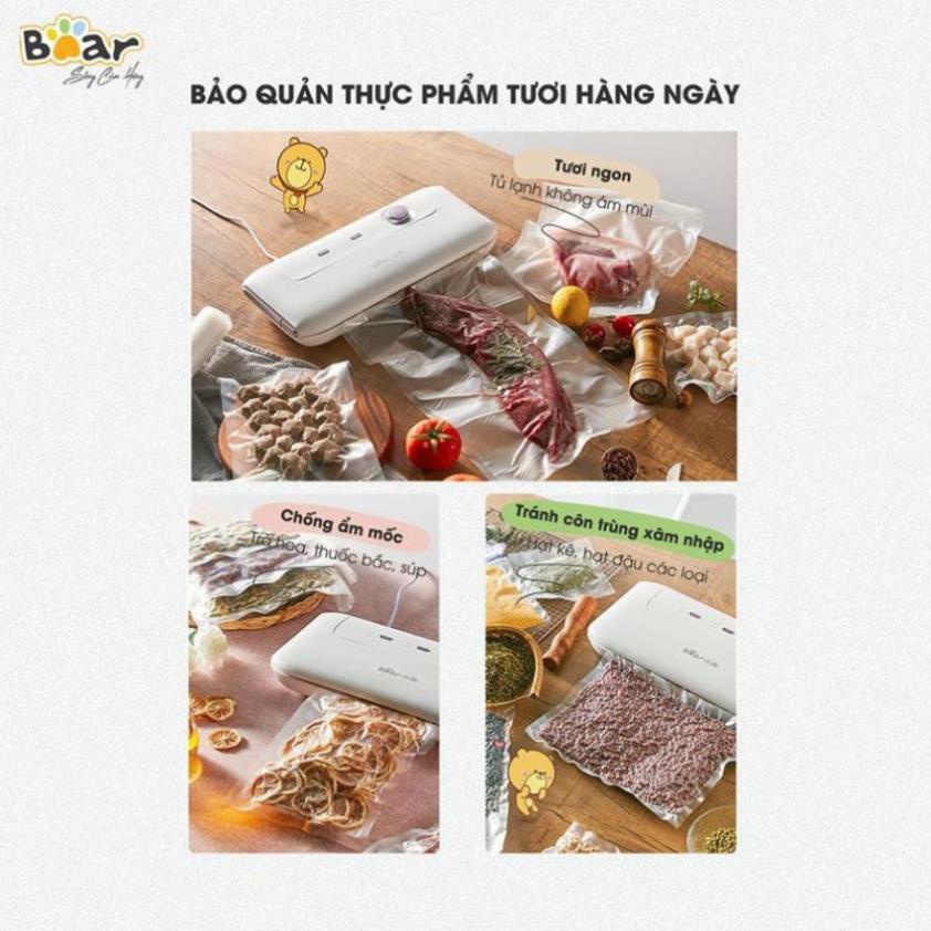 Máy Hút Chân Không Mini Cầm Tay Bear, Máy Hút Chân Không Cao Cấp Gia Đình Bear Model : FKJ-A01F1, Hàn Miệng Túi_BH 1 Năm