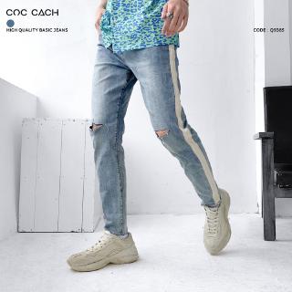 UNISEX Quần jeans sọc trắng Q9385