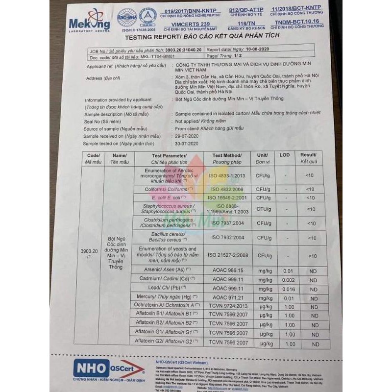 [COMBO 3 HỘP] Bột Ngũ Cốc Siêu Lợi Sữa 30 Loại Hạt MinMin Hộp XANH - Ngũ Cốc Dinh Dưỡng MinMin