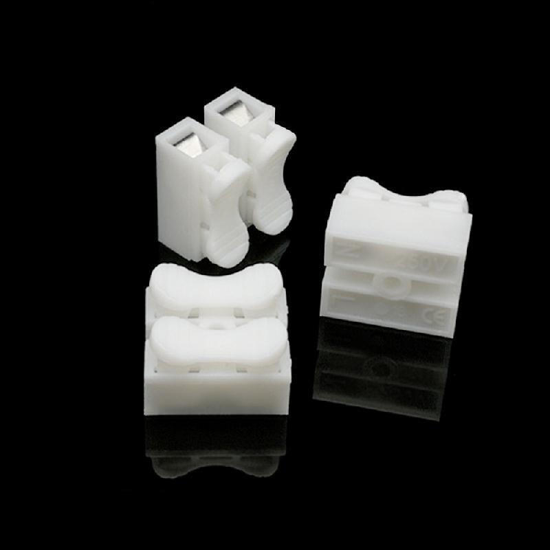 Quick 10pcs Cable Connector Terminal Clamp Spring Block Wire Connector Strip Led Wire Light Terminals