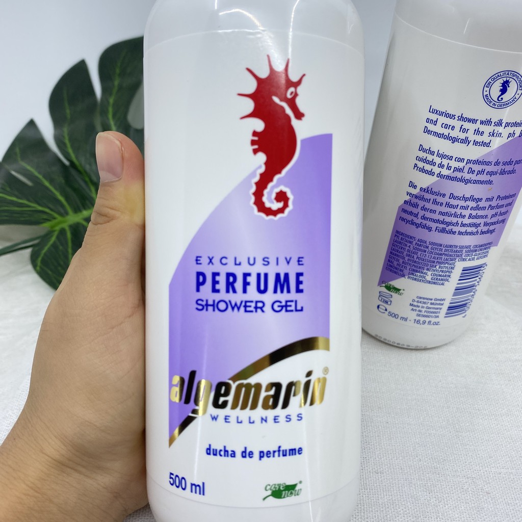 Sữa tắm cá ngựa Algemarin 500ml dạng vòi cấp ẩm dưỡng da trắng sáng mịn màng