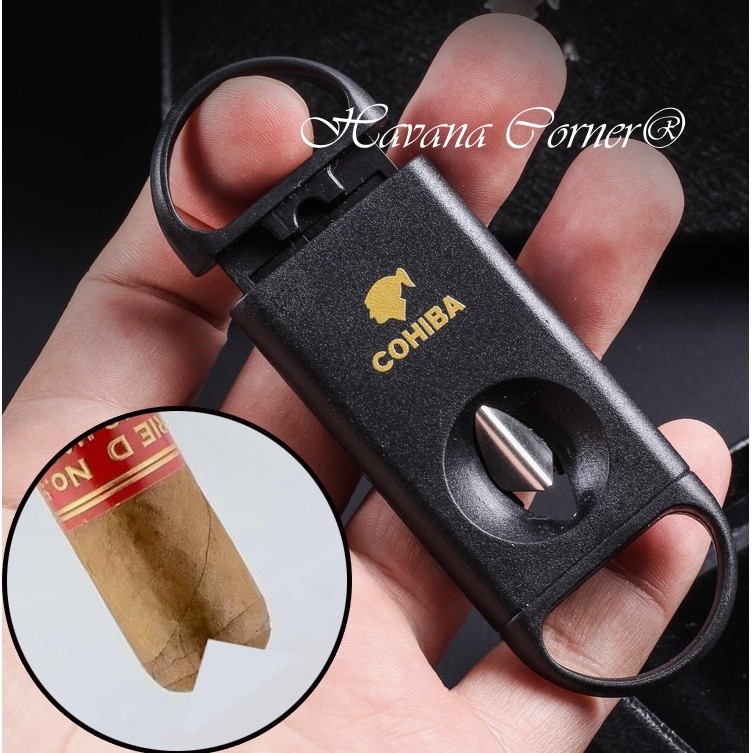 Combo dao cắt xì gà Cohiba lưỡi chữ V và cắt lỗ tròn