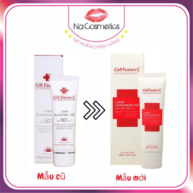 Kem Chống Nắng Cell FUSION C Laser Sunscreen Cho Da Khô, Thường